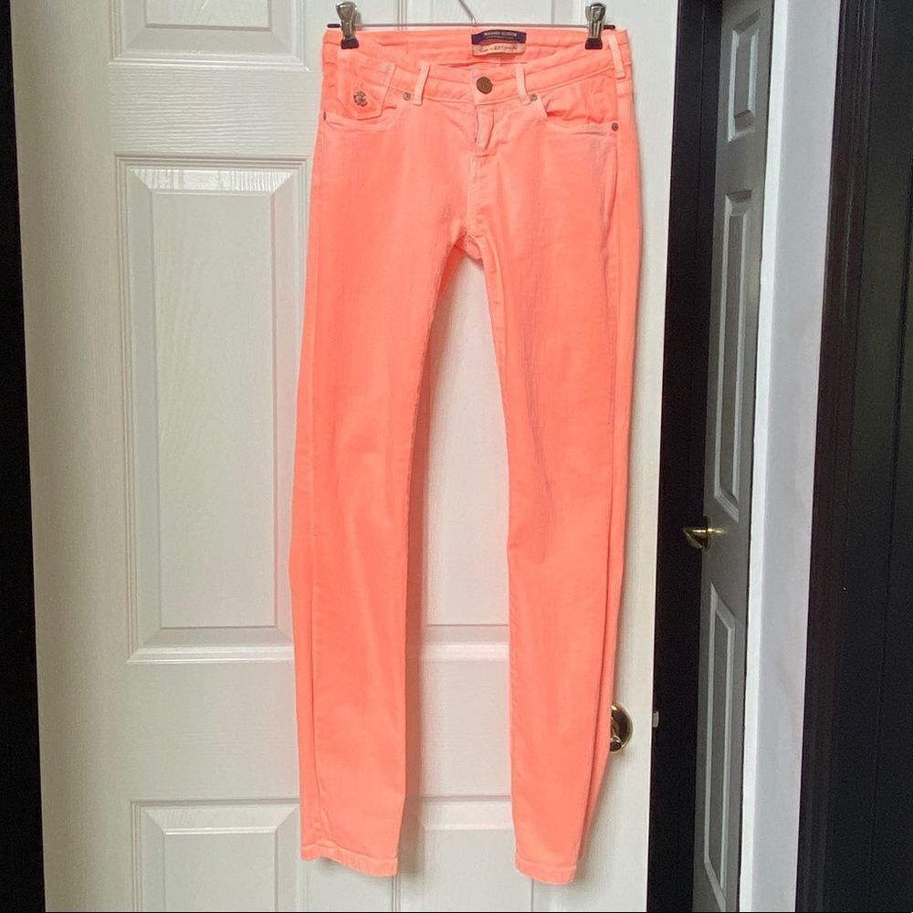 Maison Scotch, Neon Orange Jeans, Size 26